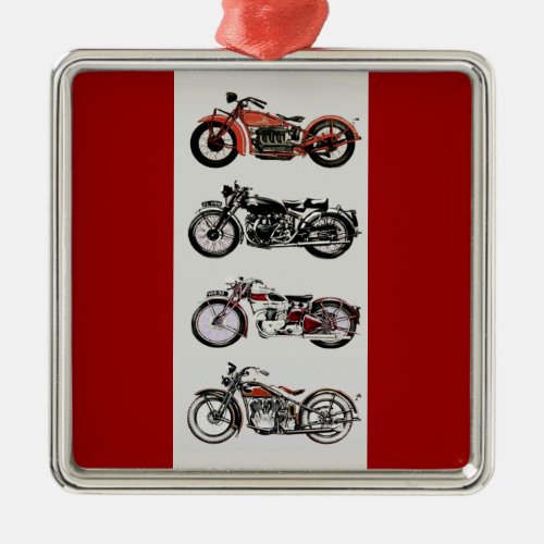 VINTAGE MOTORCYCLES METAL ORNAMENT