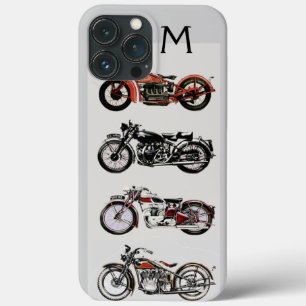 VINTAGE MOTORCYCLES MONOGRAM iPhone 13 PRO MAX CASE
