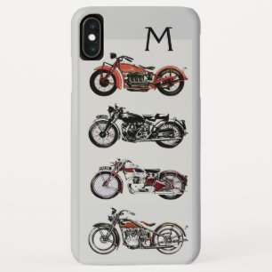 VINTAGE MOTORCYCLES MONOGRAM iPhone XS MAX CASE