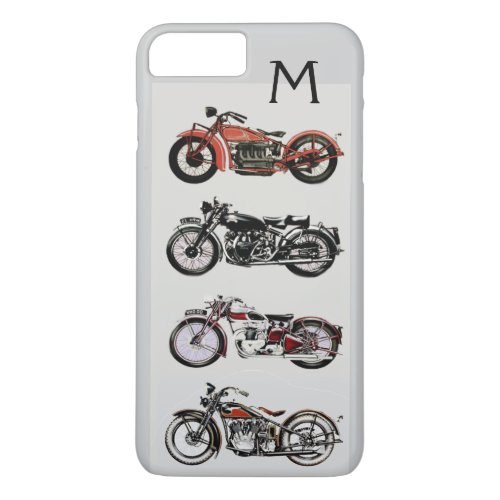 VINTAGE MOTORCYCLES MONOGRAM iPhone 8 PLUS7 PLUS CASE