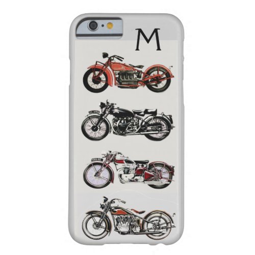 VINTAGE MOTORCYCLES MONOGRAM BARELY THERE iPhone 6 CASE