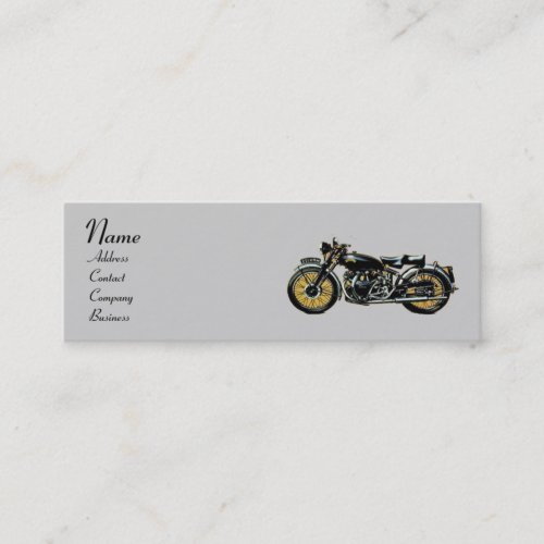 VINTAGE MOTORCYCLES MONOGRAM MINI BUSINESS CARD