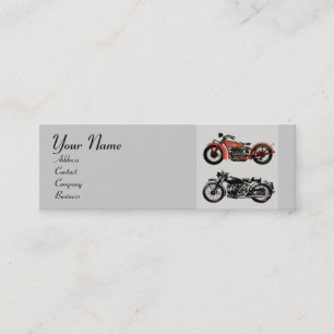 VINTAGE MOTORCYCLES MONOGRAM MINI BUSINESS CARD