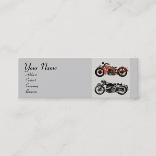 VINTAGE MOTORCYCLES MONOGRAM MINI BUSINESS CARD