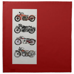 VINTAGE MOTORCYCLES NAPKIN