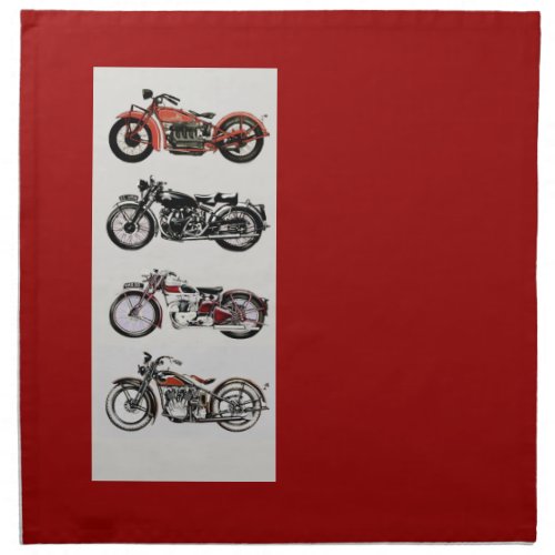 VINTAGE MOTORCYCLES NAPKIN