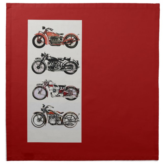 VINTAGE MOTORCYCLES NAPKIN (Front)