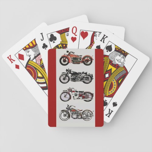 VINTAGE MOTORCYCLES  PLAYING CARDS