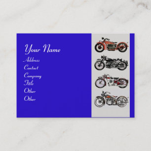 VINTAGE MOTORCYCLES red black grey blue Business Card