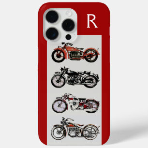 VINTAGE MOTORCYCLES ,Red iPhone 15 Pro Max Case