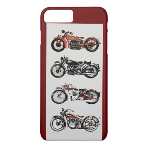 VINTAGE MOTORCYCLES Red iPhone 8 Plus7 Plus Case