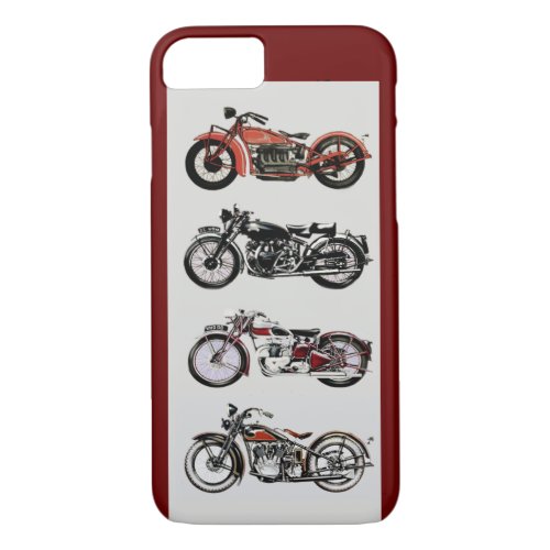 VINTAGE MOTORCYCLES Red iPhone 87 Case
