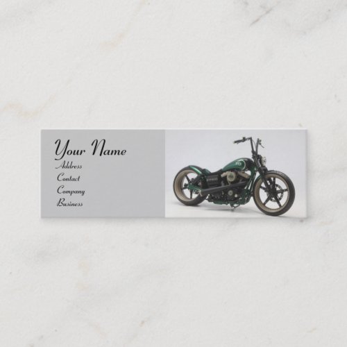VINTAGE MOTORCYCLES red white grey black Mini Business Card