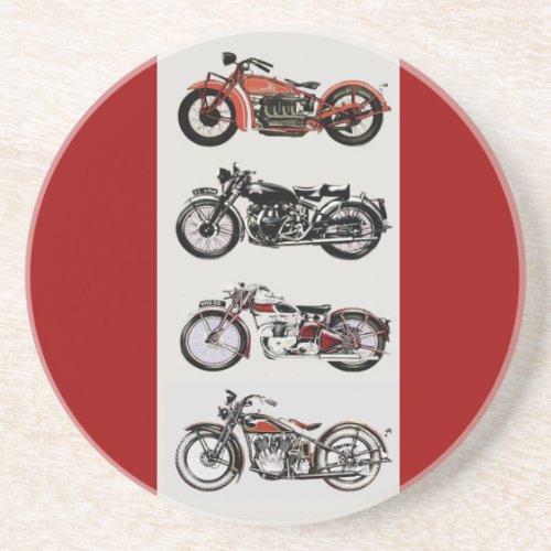 VINTAGE MOTORCYCLES SANDSTONE COASTER