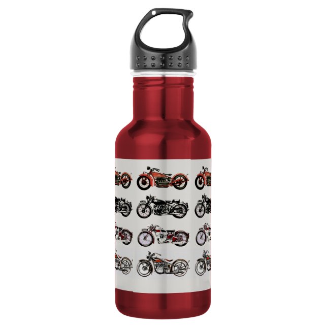 VINTAGE MOTORCYCLES WATER BOTTLE (Front)