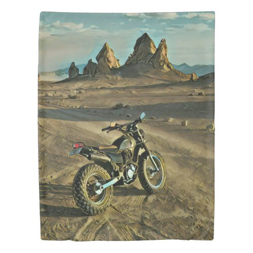 vintage motorcyclist birthday gift duvet cover