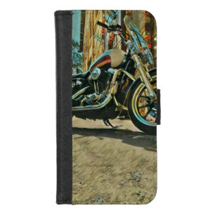 vintage motorcyclist birthday gift iPhone 8/7 wallet case
