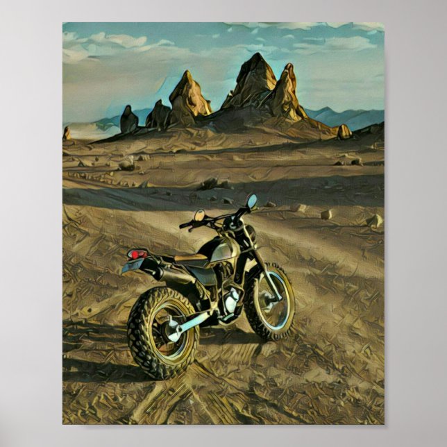 vintage motorcyclist birthday gift poster (Front)