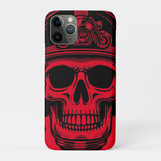 vintage motorcyclist skull legend iPhone 11 pro case