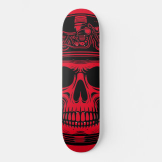 vintage motorcyclist skull legend skateboard