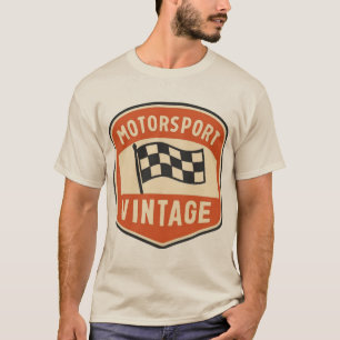 Vintage Motorsport Badge Checkered Flag Classic T-Shirt