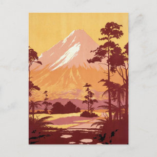 Vintage Mount Egmont New Zealand Travel Postcard