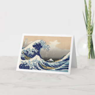 Vintage Mount Fuji and Wave Card