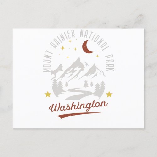 Vintage Mount Rainier National Park Washington Postcard