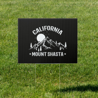 Vintage Mount Shasta California Travel Sign