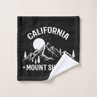 Vintage Mount Shasta California Travel Wash Cloth