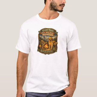 Vintage Mountain Adventure Dog Lover Design T-Shirt