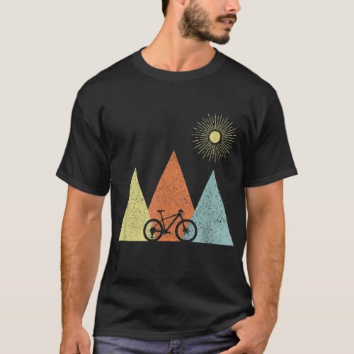 Vintage Mountain Bike MTB Bicycle Cycling Cyclist  T_Shirt