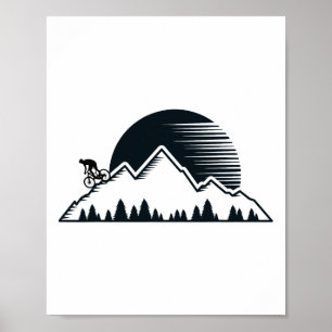 Vintage Mountain Bike - Outdoor Mtb Downhill Bikin Poster