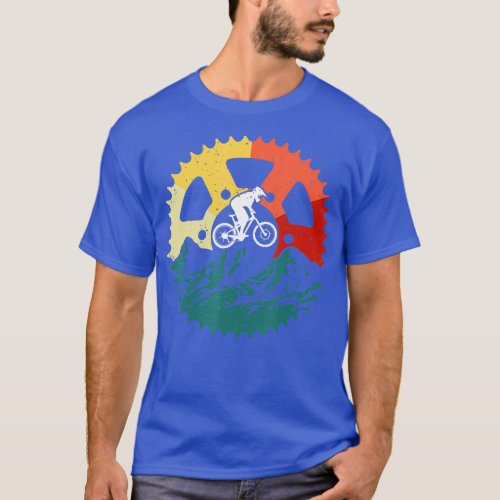 Vintage Mountain Biking Art For Mountain Biker Men T_Shirt