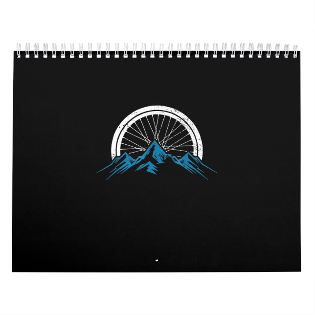 Vintage Mountain Biking Mountainbike Dirt Bike MTB Calendar (Cover)