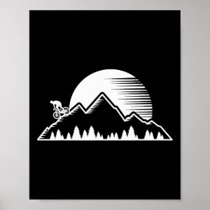 Vintage Mountain Biking Outdoor Mtb Downhill Bike Poster