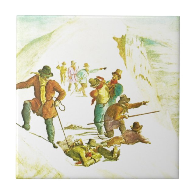 Vintage mountain climbers tile (Front)