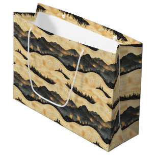 Vintage Mountain Clouds Landscape (1) Large Gift Bag