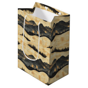 Vintage Mountain Clouds Landscape (1) Medium Gift Bag