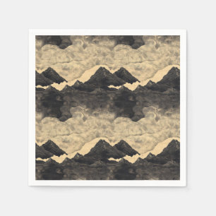 Vintage Mountain Clouds Landscape (2) Napkins