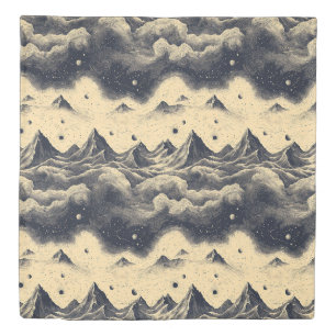 Vintage Mountain Clouds Landscape (3) Duvet Cover
