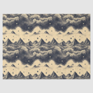 Vintage Mountain Clouds Landscape (3) Tissue Paper