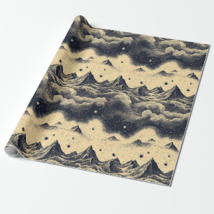 Vintage Mountain Clouds Landscape (3) Wrapping Paper