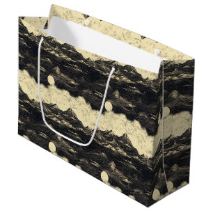 Vintage Mountain Clouds Landscape (5) Large Gift Bag