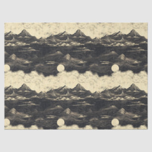 Vintage Mountain Clouds Landscape (5) Tissue Paper