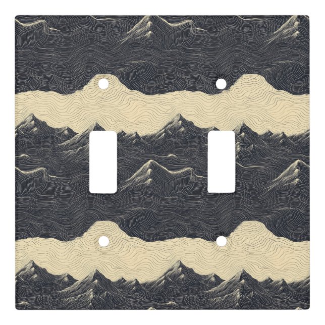 Vintage Mountain Clouds Landscape (6) Light Switch Cover (Front)