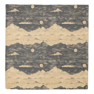 Vintage Mountain Clouds Landscape (7) Duvet Cover