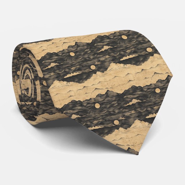 Vintage Mountain Clouds Landscape (7) Neck Tie (Rolled)