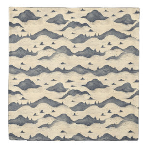 Vintage Mountain Clouds Landscape (8) Duvet Cover