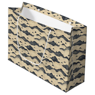 Vintage Mountain Clouds Landscape (8) Large Gift Bag